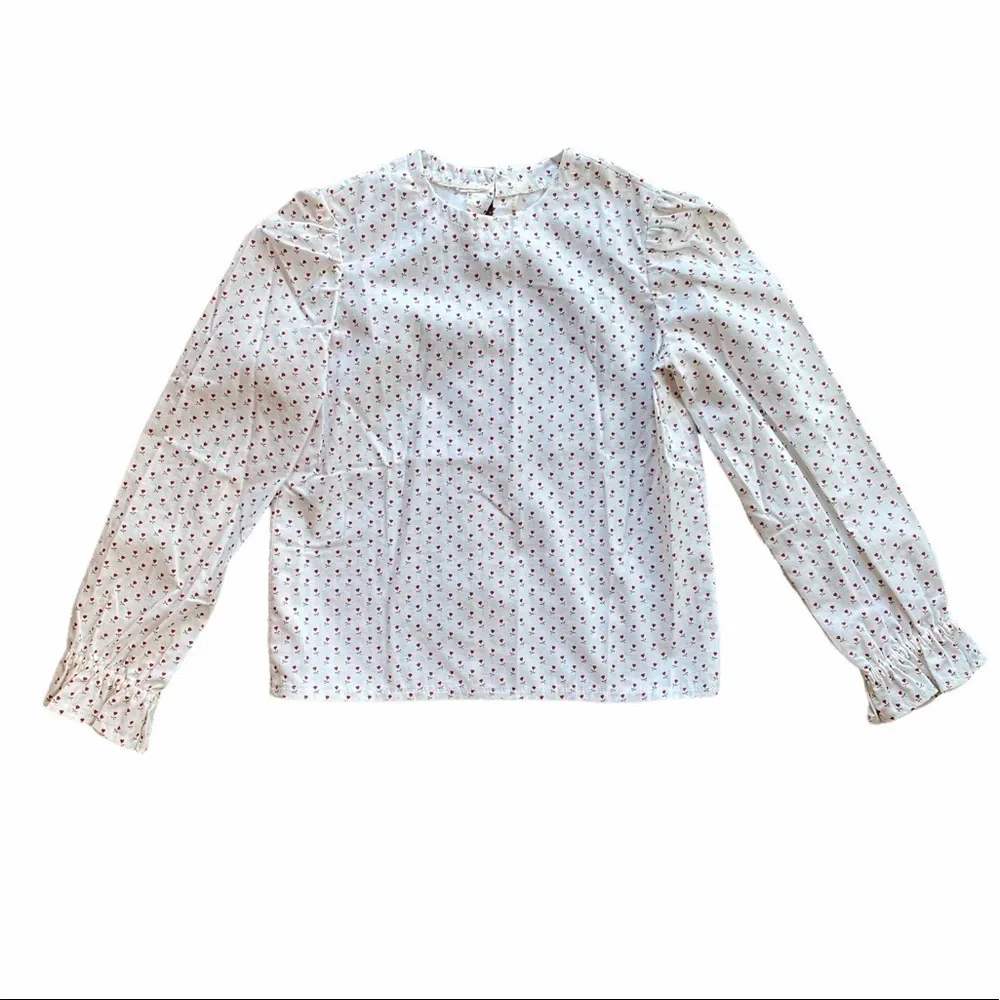 Vintage Cottagecore Handmade Floral Long Sleeve Top Sz 5T
